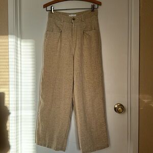 High waisted wide-leg pants